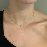 שרשרת לב צ׳וקר בציפוי זהב