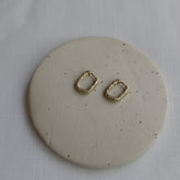 עגילי מיראבל בציפוי זהב