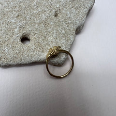 טבעת הולבוש בציפוי זהב