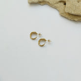 עגילי עמנואל מיני בציפוי זהב