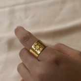 טבעת שמש בציפוי זהב