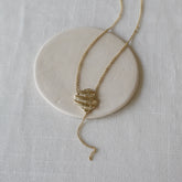 שרשרת ליה עניבה בציפוי זהב