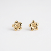 עגילי פלורה בציפוי זהב