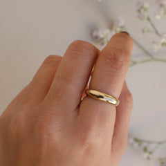 טבעת יעל בציפוי זהב