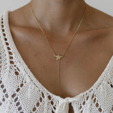 שרשרת פלורה עניבה בציפוי זהב