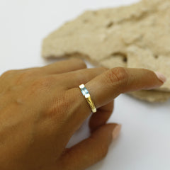 טבעת דניאלה בציפוי זהב