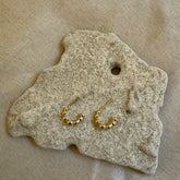 עגילי דוט בציפוי זהב