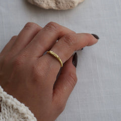 טבעת מיני מילי בציפוי זהב