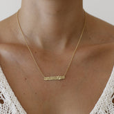 שרשרת פלורה בציפוי זהב