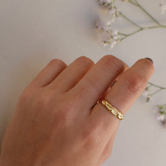 טבעת ריי בציפוי זהב