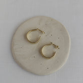 עגילי דפני בציפוי זהב