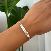 צמיד פלורה בתוספת חריטה חיצונית