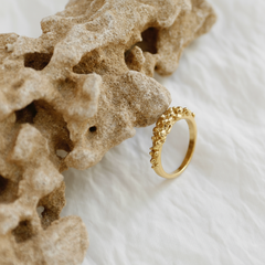 טבעת סנד בציפוי זהב