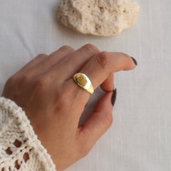 טבעת רומי בציפוי זהב