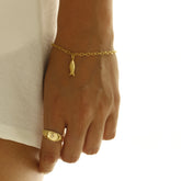 צמיד דג בציפוי זהב