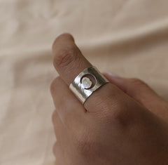 טבעת ירח בציפוי זהב