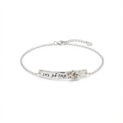 צמיד פלורה בתוספת חריטה חיצונית