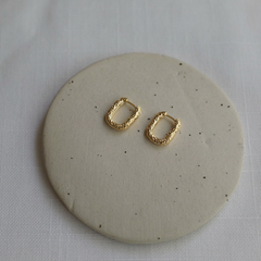 עגילי מיראבל בציפוי זהב