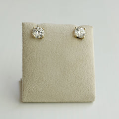 עגילי מרטיני 2 קראט זהב לבן