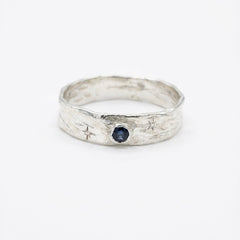 טבעת גואטמלה משובצת טופז כחול